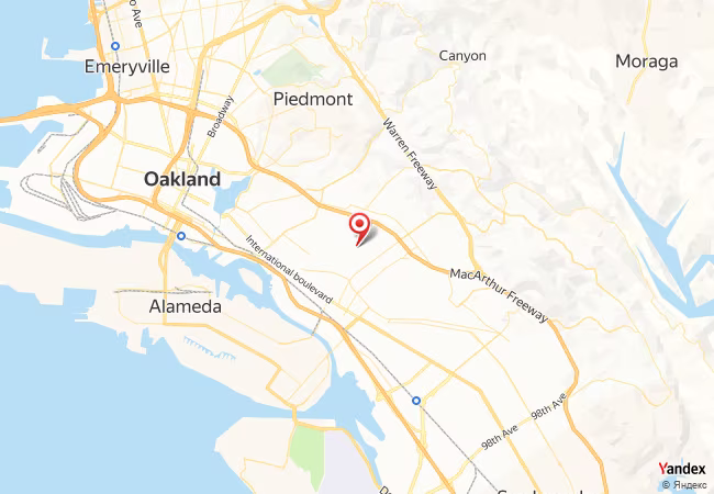 Qibla Map for Oakland