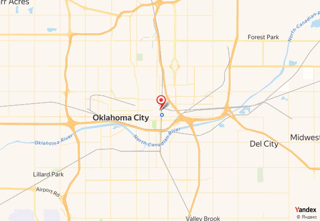 Qibla Map for Oklahoma City