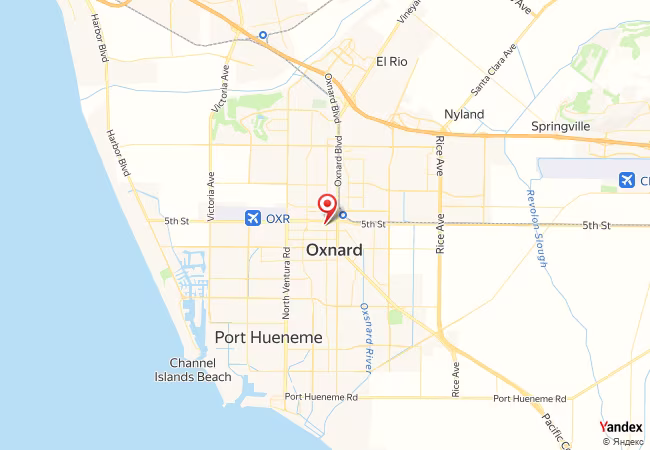 Qibla Map for Oxnard