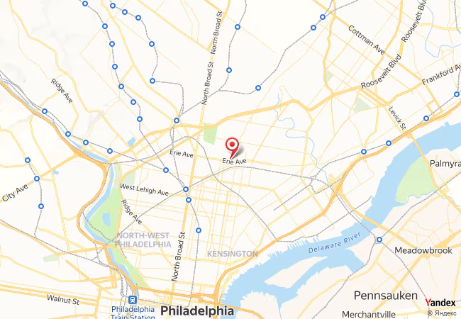 Qibla Map for Philadelphia