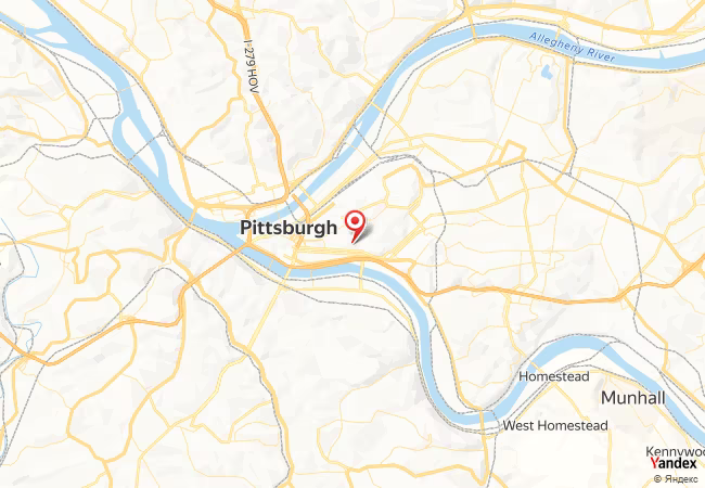 Qibla Map for Pittsburgh