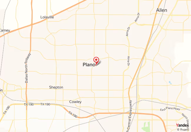 Qibla Map for Plano