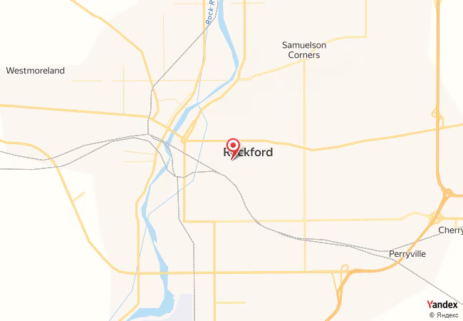 Qibla Map for Rockford