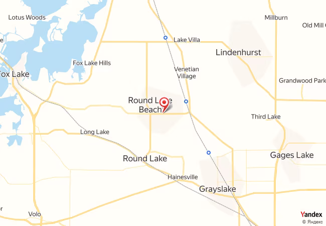 Qibla Map for Round Lake Beach