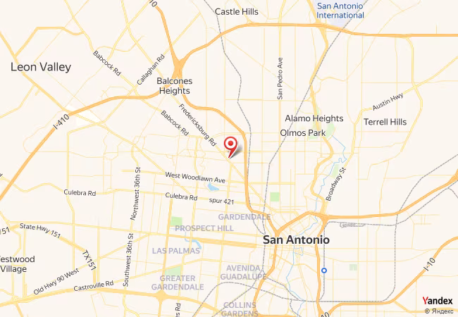 Qibla Map for San Antonio