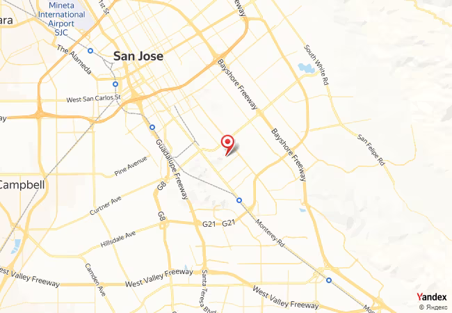 Qibla Map for San Jose