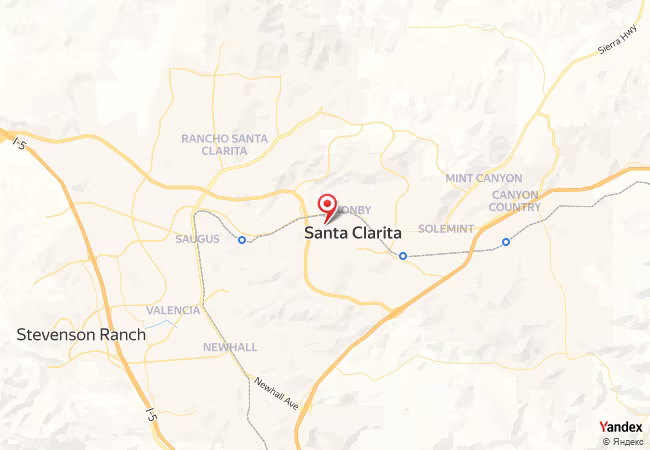 Qibla Map for Santa Clarita