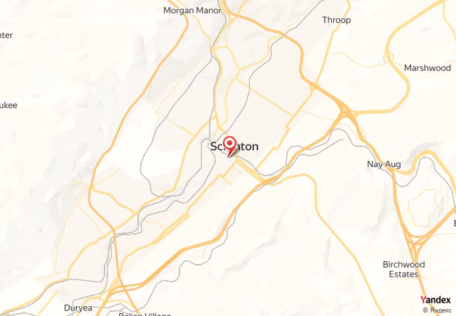 Qibla Map for Scranton