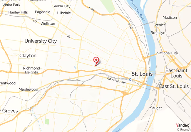 Qibla Map for St. Louis