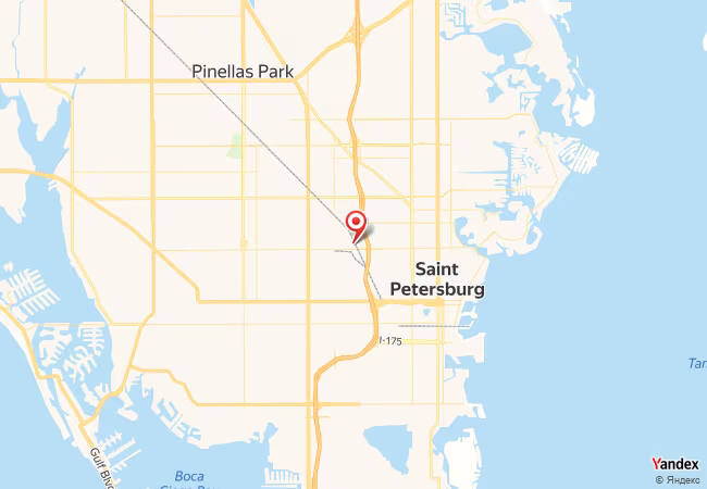 Qibla Map for St. Petersburg