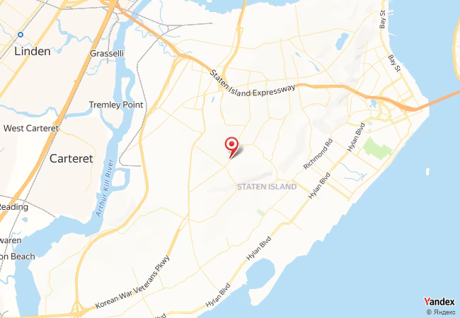 Qibla Map for Staten Island