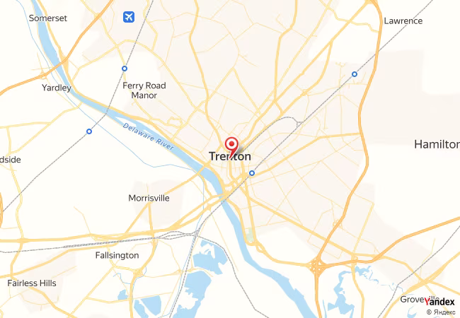 Qibla Map for Trenton