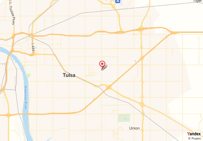 Qibla Map for Tulsa