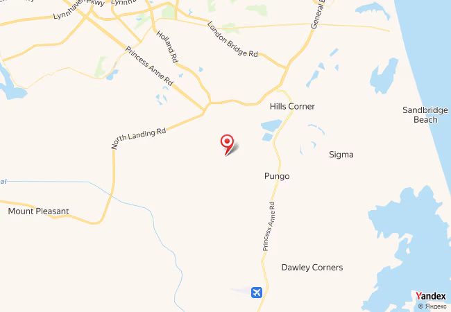 Qibla Map for Virginia Beach