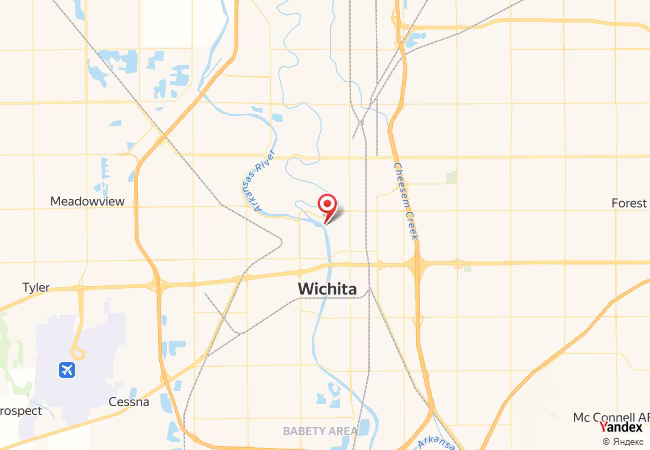 Qibla Map for Wichita