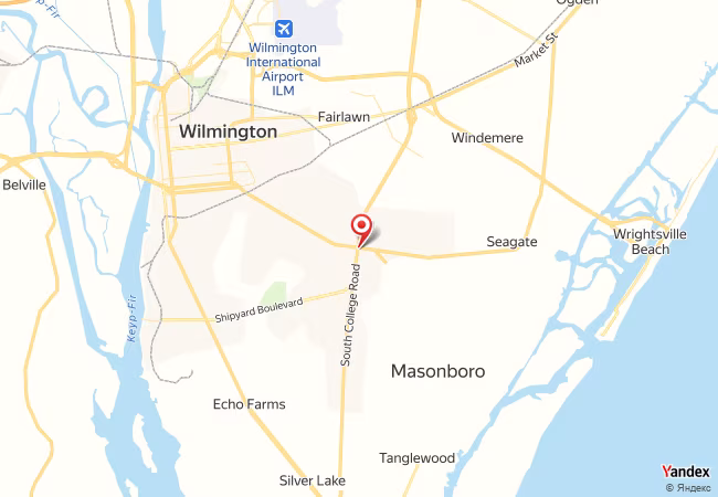 Qibla Map for Wilmington