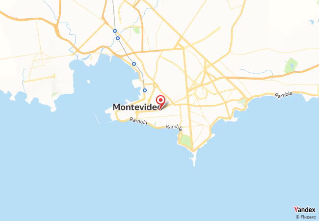 Qibla Map for Montevideo