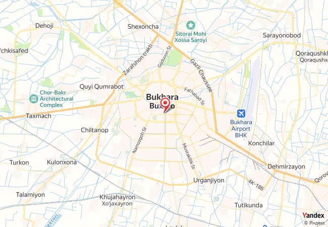 Qibla Map for Bukhara