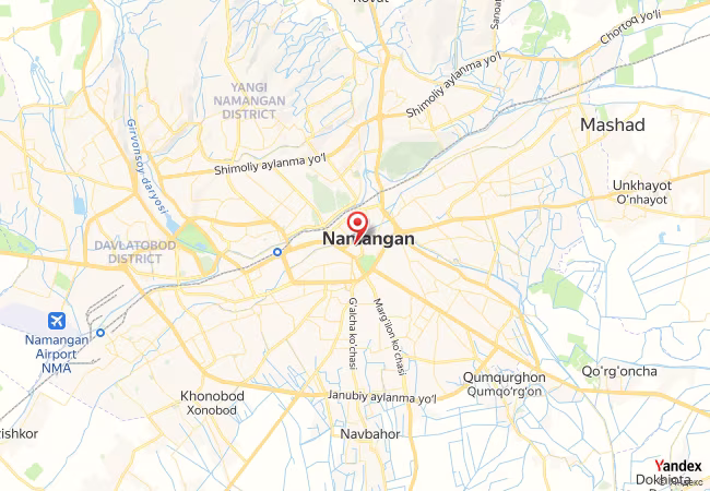 Qibla Map for Namangan