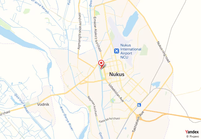 Qibla Map for Nukus