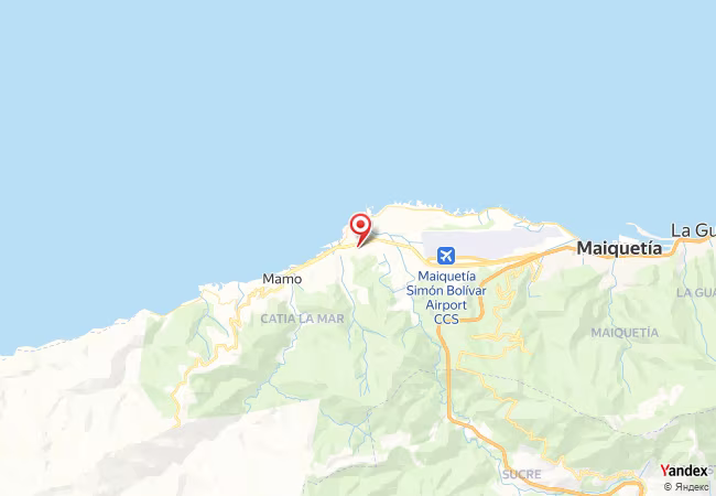 Qibla Map for Catia La Mar