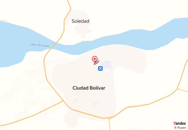 Qibla Map for Ciudad Bolivar