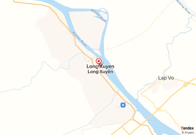 Qibla Map for Long Xuyen