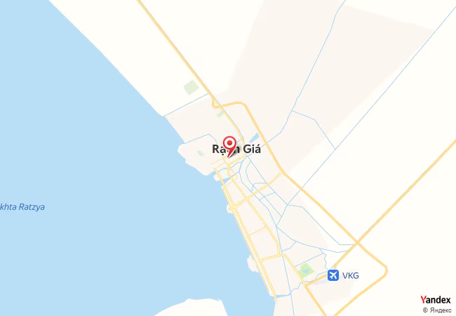 Qibla Map for Rach Gia