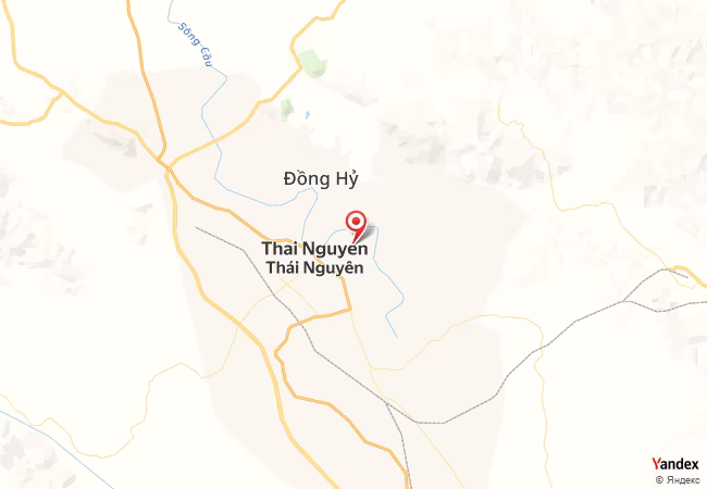 Qibla Map for Thai Nguyen