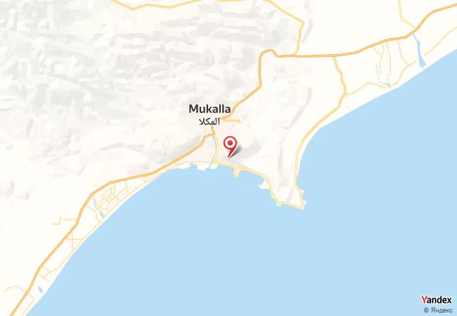 Qibla Map for Al Mukalla