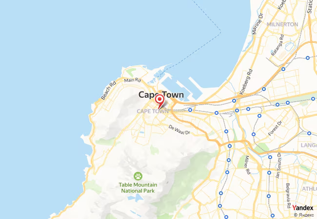 Qibla Map for Cape Town