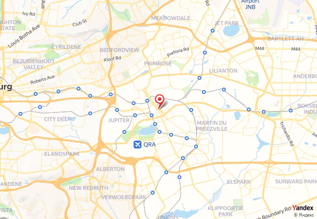 Qibla Map for Germiston