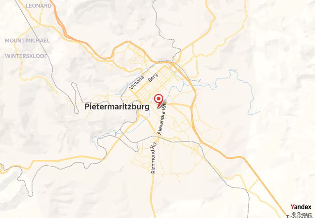 Qibla Map for Pietermaritzburg