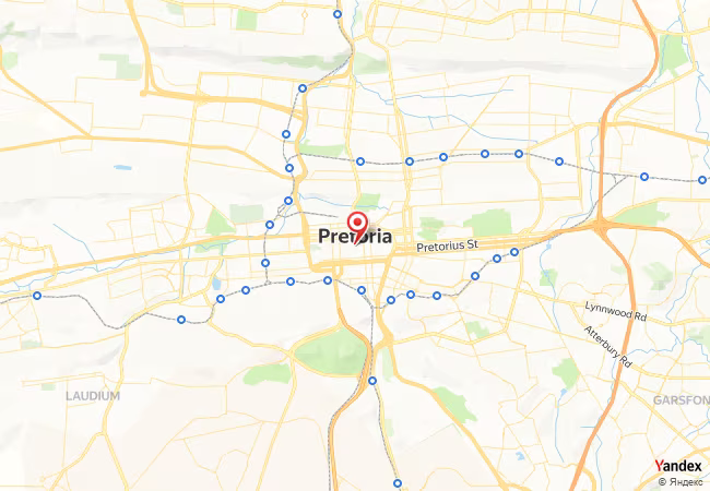 Qibla Map for Pretoria