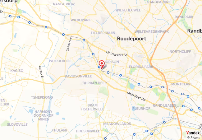 Qibla Map for Roodepoort