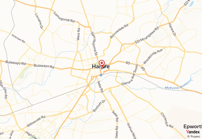 Qibla Map for Harare